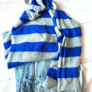 RUUM KIDS CREWNECK MOHAIR BLEND STRIPED SWEATER 12